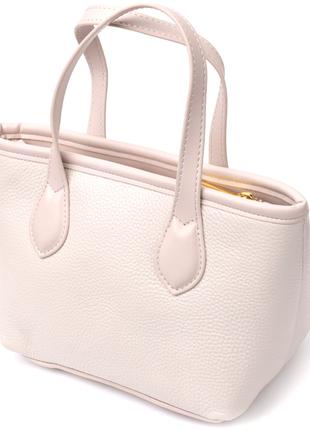 Компактная женская сумка из натуральной кожи Vintage 22284 Белый