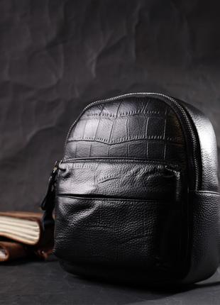 Рюкзак женский кожаный Черный Vintage 22434