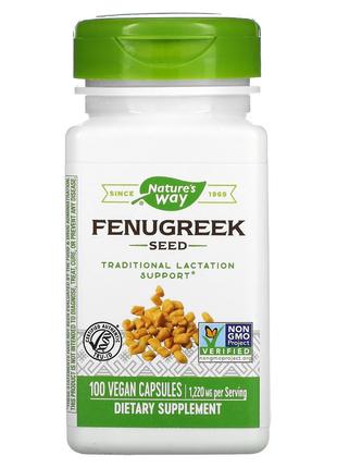 Пажитник, Fenugreek Seed, Nature's Way, 610 мг, 100 капсул