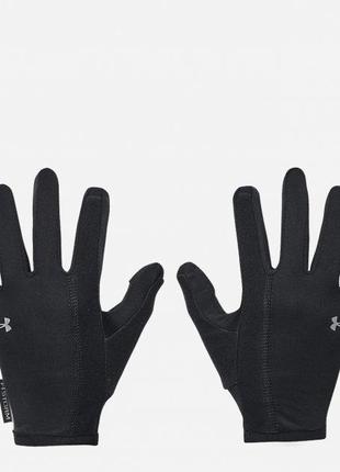 Жіночі рукавиці UA Storm Run Liner Чорний M (1377511-001 M)