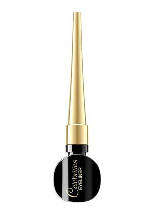 Подводка для глаз eveline celebrity eyeliner черная 3 мл