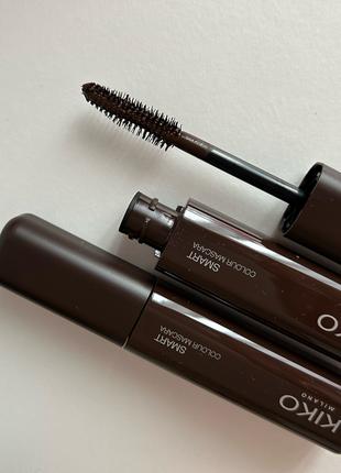 Коричнева туш для вій, Kiko Milano Smart colour Mascara