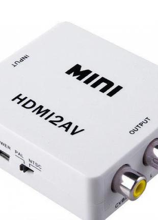 Конвертер HDMI to AV RCA тюльпан переходник / Адаптер 1080p з ...