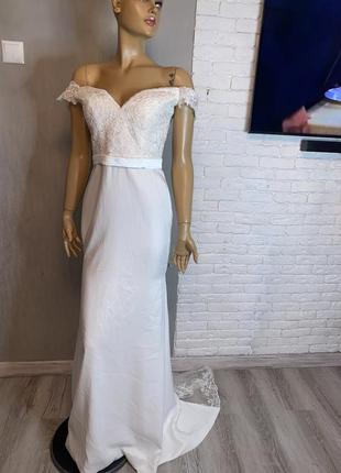 Вінтажна весільна сукня з шлейфом весільне плаття вінтаж hebeos