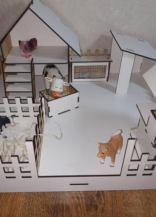 Детская деревянная самосборная игрушечная ферма для животных с...