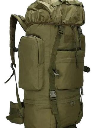 Великий тактичний армійський армійський рюкзак з дощовиком 65l...