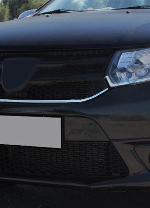 Накладка под решетку (1 шт, нерж.) для Dacia Logan MCV 2013-20...