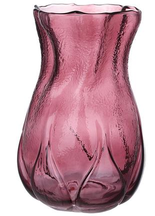 Ваза Бутон Розы стекло 23.5см, цвет - пурпурный