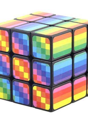 Головоломка кубик рубика 3х3х3 радужный