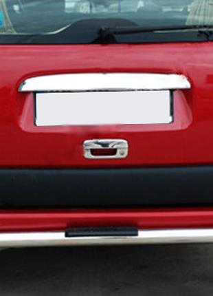 Накладка над номером (1996-2002, 1 дв, нерж) для Peugeot Partner