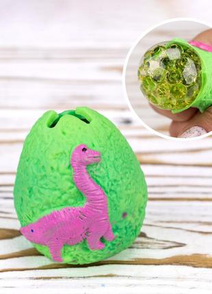 Антистресс яйцо динозавра с орбизом зеленый