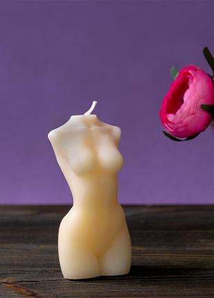 Декоративная свеча фигурная силуэт женщины шампань
