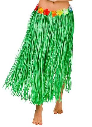 Гавайская юбка 75см зеленая