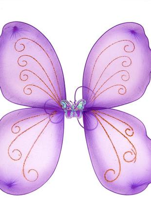 Крылья бабочки карнавальные 40х40см средние фиолетовые
