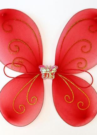 Крылья бабочки 40х40см средние красные