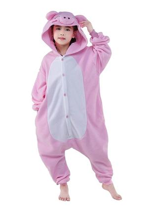 Пижама костюм кигуруми детский для мальчиков и девочек свинка 100