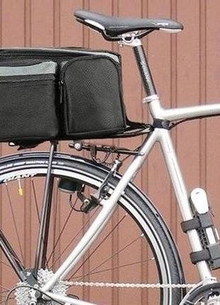 Велосипедная сумка на багажник кофр 6l wozinsky черная велосумка