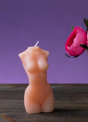 Декоративная свеча фигурная силуэт женщины телесная