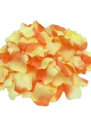 Лепестки роз уп. 120шт кораллово-желтые