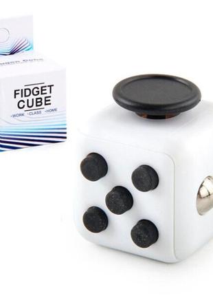 Кубик антистресс fidget cube белый с черным