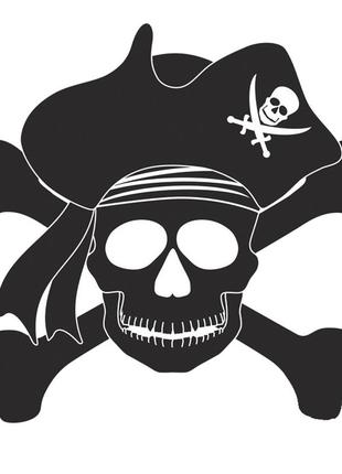 Интерьерная наклейка череп пирата
