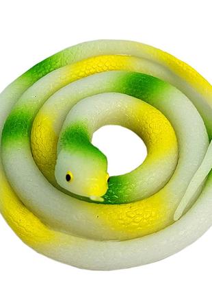 Резиновая змея 70см белая