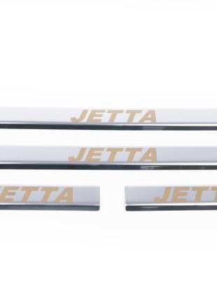 Накладки на пороги Carmos V1 (4 шт, нерж) для Volkswagen Jetta...