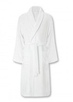 Отельный махровый велюровый халат shawl soundsleep шаль белый ...