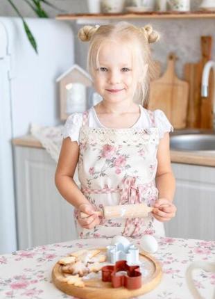 Кухонный фартук детский bella розы с кружевом