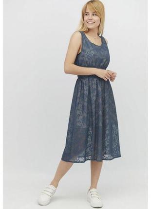 Женское летнее платье синий шарм