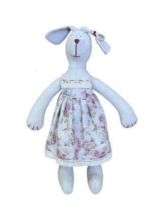 Інтер'єрна іграшка собака дівчинка у сукні rosette тм прованс