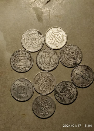 Монети України 2 копійки 1993,94 року