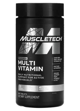 MuscleTech, Platinum, мультивитамины, 180 таблеток