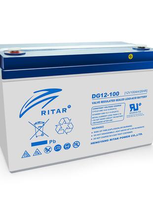 Акумуляторна батарея GEL RITAR DG12-100, Gray Case, 12 V 100.0...