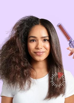 Выпрямитель щетка для волос HAIR HEATER 2в1 беспроводной 4000 ...