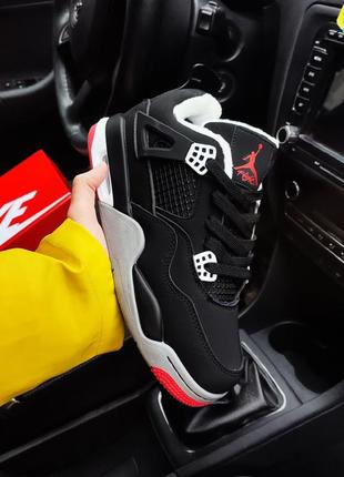 Nike air jordan 4 retro зимние кроссовки мужские женские нубук...