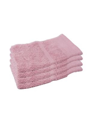 Набор махровых полотенец для рук и лица 4 шт 30х50 см розовый ...