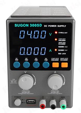 Блок питания SUGON 3005D 30V 5A, трансформаторный, цифровая ин...