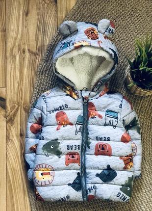 Куртка для мальчика f&amp;f осень-весна с принтом животных