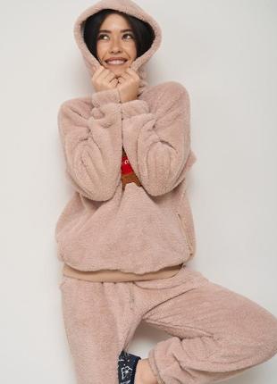 Женская теплая пижама  из  софта  тедди nicoletta  94117