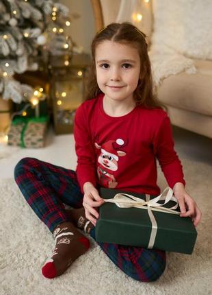 Піжама з новорічна для дівчат 3-8 років  nicoletta