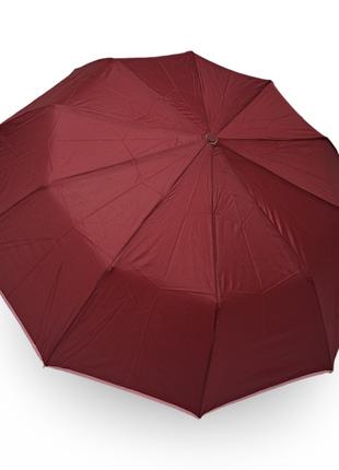 Женский зонт Bellissimo бордовый полуавтомат на 10 спиц #05312