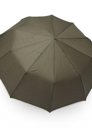 Женский зонт Bellissimo хаки полуавтомат на 10 спиц #05315