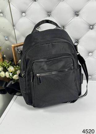 Женский стильный качественный рюкзак сумка для девушек черная