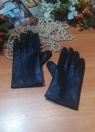 Мужские темно-коричневые кожаные перчатки на массивную руку m&...