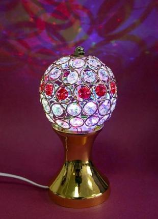 Світлодіодна диско - лампа нічник led rhd-37(куля з камінням)