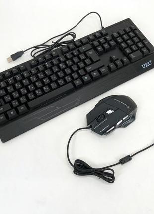 Клавиатура+мышка UKC с LED подсветкой от USB M-710, клавиатура...