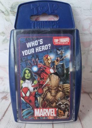 Marvel від виробника Top Trumps з різними героями Who is your her