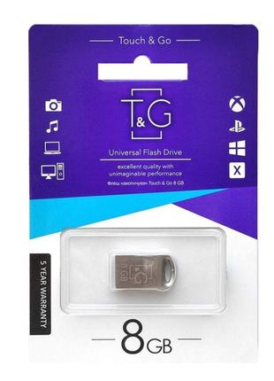 Флеш память T&G; USB 2.0 8GB Metal 105 Steel