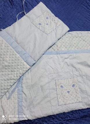 Комплект детское одеяло и бортик для детской кроватки